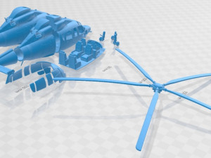 Eurocopter EC 155 Printable Helicopter 3D प्रिंट मॉडल