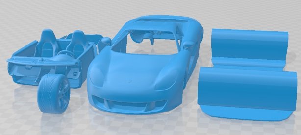 Porsche Carrera GT 2012 Printable Car 3D-Druckmodell .c4d .max .obj .3ds .fbx .stl .blend 