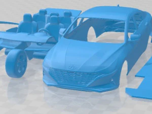 Hyundai Elantra 2021 Druckbares Auto 3D Druckmodell