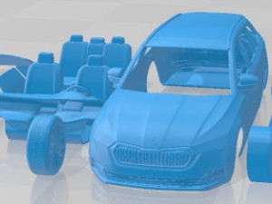Skoda Octavia Combi 2020 Printable Car Modelo de Impressão 3D