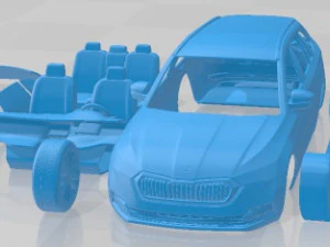 Coche Imprimible Skoda Octavia Combi 2020 Modelo de impresión 3D