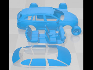 Skoda Octavia Combi 2020 Printable Car 3D Baskı Modeli