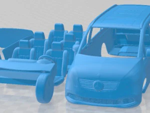 Mercedes Benz Tourer EQV 2021 Printable Van 3D Print Model