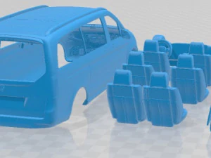 Mercedes Benz Tourer EQV 2021 Printable Van 3D Print Model