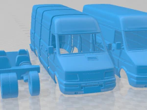 Iveco Daily 1996 Printable Van 3D Print Model