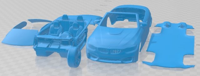 M4 F83 Convertible 2014 Printable Car 3D-Druckmodell .c4d .max .obj .3ds .fbx .stl .blend 