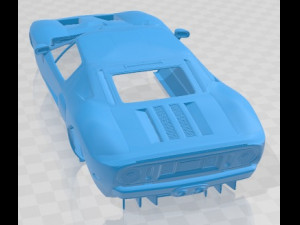 GT 2005 Printable Body Car Modello di stampa 3D