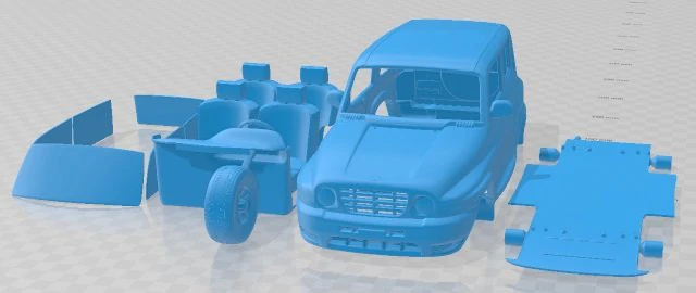 SsangYong Korando 2008 - TagAZ Tager Printable Car 3D Print Model .c4d .max .obj .3ds .fbx .stl .blend