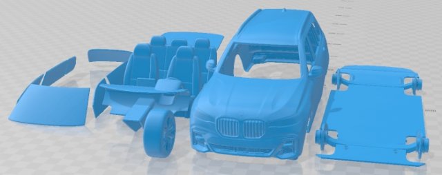 X7 M Sport 2019 Printable Car 3D Print Model .c4d .max .obj .3ds .fbx .stl .blend 