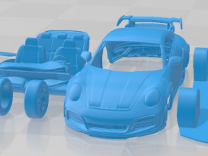 Porsche 911 TECHART GT street R 2022 Printable Car 3Dプリントモデル