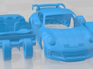 Porsche 911 TECHART GT street R 2022 Printable Car Modelo de impresión 3D