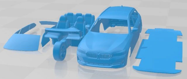 5 Series Touring G31 2021 Printable Car 3D Print Model .c4d .max .obj .3ds .fbx .stl .blend 