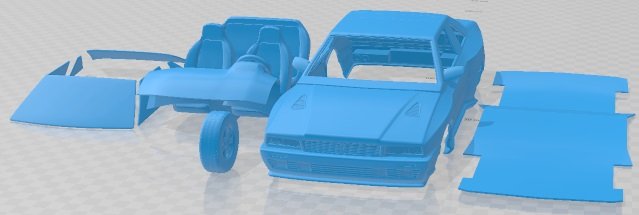 Maserati Shamal 1990 Printable Car Modelo de Impressão 3D .c4d .max .obj .3ds .fbx .stl .blend 