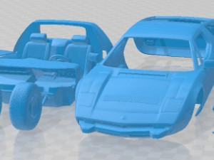 Maserati Bora 1974 Printable Car Modello di stampa 3D