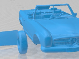 Mercedes Benz 280 SL Cabrio 1969 Printable Car 3D Baskı Modeli