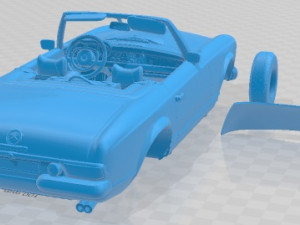 Mercedes Benz 280 SL Cabrio 1969 Printable Car 3D Baskı Modeli