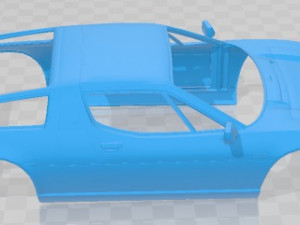 Maserati Bora 1974 Printable Body Car Modelo de impresión 3D