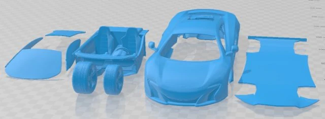Mclaren 650S Coupe 2015 Printable Car 3D Print Model .c4d .max .obj .3ds .fbx .stl .blend 