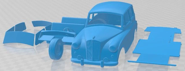 Triumph Mayflower 1949 Printable Car 3D Print Model .c4d .max .obj .3ds .fbx .stl .blend 