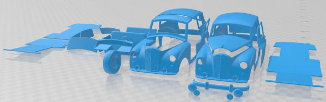 Triumph Mayflower 1949 Printable Car 3D Print Model .c4d .max .obj .3ds .fbx .stl .blend 