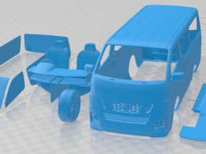 Nissan NV350 Caravan 2012 Printable Van 3Dプリントモデル