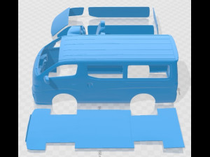 Nissan NV350 Caravan 2012 Printable Van 3D 프린트 모델