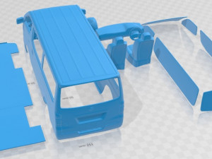 Nissan NV350 Caravan 2012 Printable Van 3D 프린트 모델