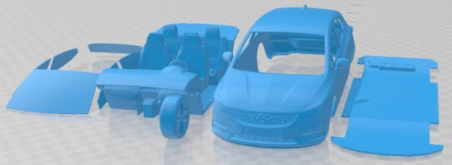 Opel Astra 2020 Printable Car 3D Print Model .c4d .max .obj .3ds .fbx .stl .blend 