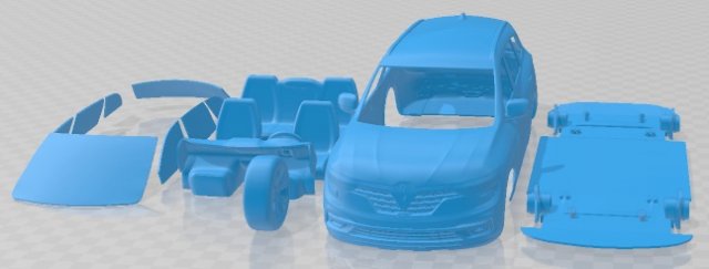 Renault Koleos 2020 Printable Car 3D Print Model .c4d .max .obj .3ds .fbx .stl .blend 