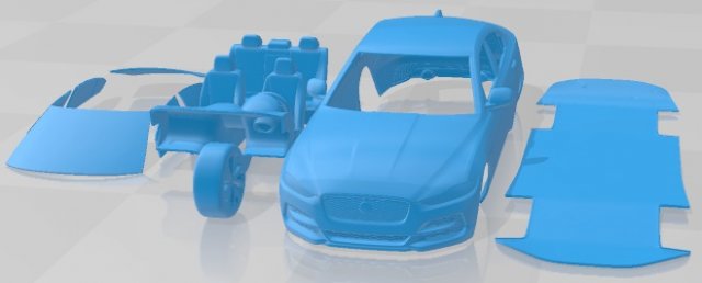 Jaguar XE 2020 Printable Car 3D Druckmodell .c4d .max .obj .3ds .fbx .stl .blend