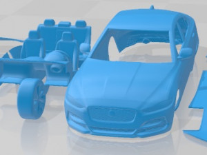 Jaguar XE 2020 Printable Car Modelo de Impressão 3D