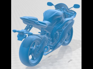 Yamaha YZF R6 Printable Motorbike 3D Принт Модель