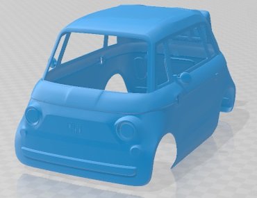 Fiat Topolino 2023 Printable Body Car Modelo de Impressão 3D .c4d .max .obj .3ds .fbx .stl .blend 