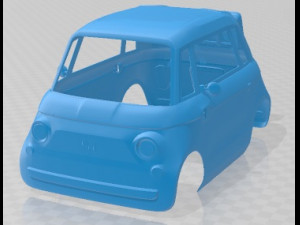 Fiat Topolino 2023 Printable Body Car Modelo de Impressão 3D