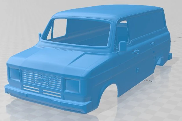 Transit PanelVan 1978 Printable Body Van 3D Print Model .c4d .max .obj .3ds .fbx .stl .blend 