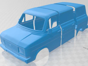 Transit PanelVan 1978 Printable Body Van 3D Print Model