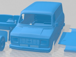 Transit PanelVan 1978 Printable Van 3D Baskı Modeli