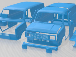 Transit PanelVan 1978 Printable Van 3D प्रिंट मॉडल
