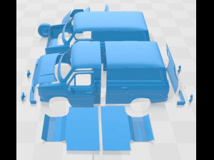 Transit PanelVan 1978 Printable Van 3D Print Model