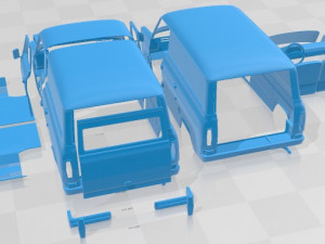 Transit PanelVan 1978 Printable Van 3D Print Model