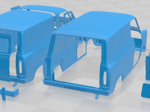 Transit PanelVan 1978 Printable Van 3D Print Model