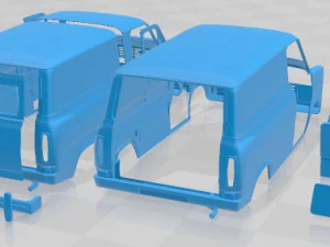 Transit PanelVan 1978 Printable Van 3D Print Model