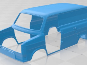 Transit PanelVan 1978 Printable Van 3D Print Model