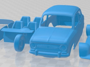 Fiat 850 Printable Car 3D 프린트 모델