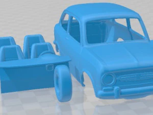 Fiat 850 Printable Car 3D Print Model