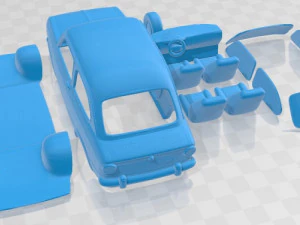 Fiat 850 Printable Car 3D Print Model