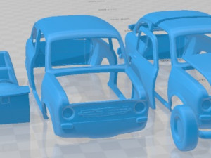 Fiat 850 Printable Car 3D 프린트 모델