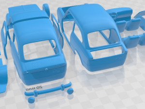 Fiat 850 Printable Car 3D 프린트 모델