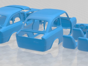 Fiat 850 Printable Car 3D 프린트 모델