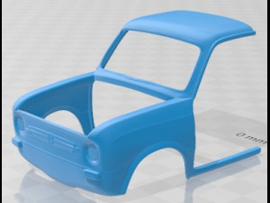 Fiat 850 Printable Car 3D 프린트 모델